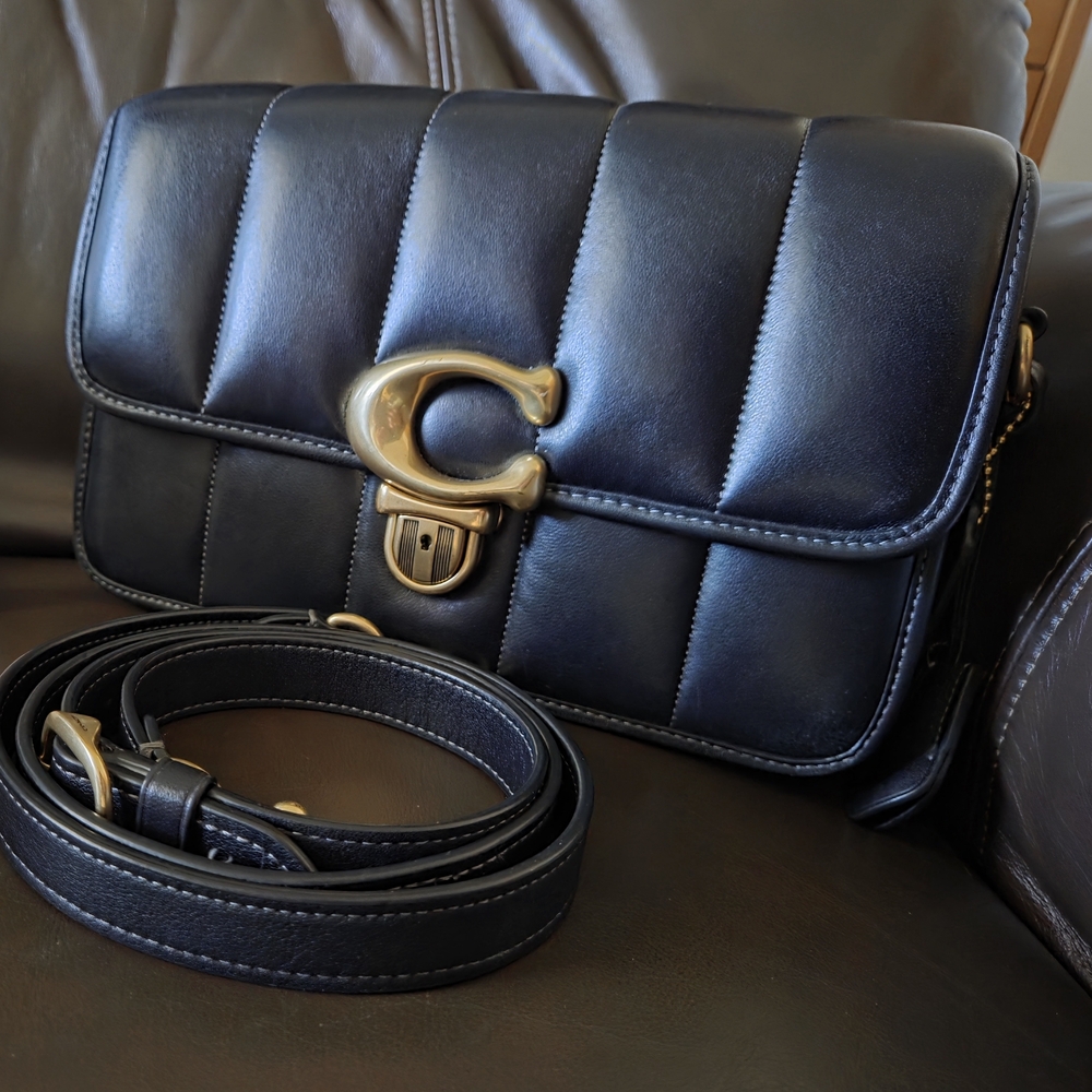 Coach Black Quilted Studio